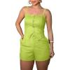 imageCHICME Womens Beach Vacation ampamp Casual Matching Set  Sleeveless Button High Waisted Pocket Shorts Comfy Trendy 2Piece Outfit for Summer