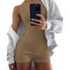 imageCHICME Womens Pajama Sets Casual Sleeveless Tank Top and Shorts Ribbed Knit 2 Piece Lounge SetKhaki
