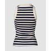 imageCHICME Women Builtin Bra Tank Tops Sleeveless Casual Shirts Racerback Ribbed Fitted Tank TopsPurplish Blue