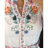imageCHICME Womens Floral Maxi Dresses V Neck 34 Sleeve Summer Blouse Dress Casual Belted Beach Vacation Sundress