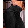 imageCHICME Womens High Waisted Jeans Stretchy Bootcut Pants with Elastic Waistband Denim Pants for WomenBlack