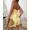 imageCHICME Womens Summer 2 Piece Sets Casual Business Halter Sleeveless Button Down Vest Shorts Matching SetsAyellow