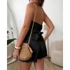 imageCHICME Womens Summer 2 Piece Sets Casual Business Halter Sleeveless Button Down Vest Shorts Matching SetsBlack