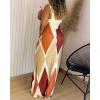 imageCHICME Womens Summer Maxi Dress Casual Thick Strap Square Neck Boho Sundress Split Vacation Dresses with PocketsAmulticolor