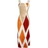 imageCHICME Womens Summer Maxi Dress Casual Thick Strap Square Neck Boho Sundress Split Vacation Dresses with PocketsAmulticolor