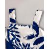 imageCHICME Womens Summer Maxi Dress Casual Thick Strap Square Neck Boho Sundress Split Vacation Dresses with PocketsBlue
