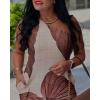 imageCHICME Womens Summer Maxi Dress Casual Thick Strap Square Neck Boho Sundress Split Vacation Dresses with PocketsDark Brown