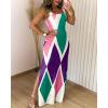 imageCHICME Womens Summer Maxi Dress Casual Thick Strap Square Neck Boho Sundress Split Vacation Dresses with PocketsPink