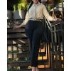 imageCHICME Work Pants for Women High Waist Straight Leg Work Pants Business Casual TrousersBlack