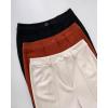 imageCHICME Work Pants for Women High Waist Straight Leg Work Pants Business Casual TrousersBlack