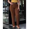 imageCHICME Work Pants for Women High Waist Straight Leg Work Pants Business Casual TrousersBrown