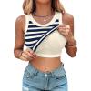 imageCHICME Women Builtin Bra Tank Tops Sleeveless Casual Shirts Racerback Ribbed Fitted Tank TopsPurplish Blue