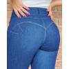 imageCHICME Womens High Waisted Butt Lifting Jeans Button Front Strechy Skinny Leggings Casual Slim Fit Denim PantsLighted Blue