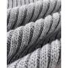 imageCHICME 2025 Womens V Neck Ribbed Long Sleeve Sweater Dress Button Decor Adjustable Drawstring Waist Mini DressAgray