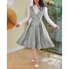 imageCHICME Womens Fall Tank Dresses 2025 V Neck Button Decor A Line Dress Casual Sleeveless Midi DressLight Gray