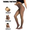 imageCHICME Womens Thick Fleece Lined Transparent Tights 2025 High Waist Elasticity Thermal Pantyhose Faux Sheer Warm LeggingsBrown