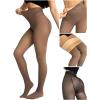 imageChic Me 2Pack Magic Fleece Lined Leggings 2025 Thermal Pantyhose High Waist Leggings TightsBlackbrown