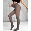 imageChic Me 2Pack Magic Fleece Lined Leggings 2025 Thermal Pantyhose High Waist Leggings TightsBlackgray