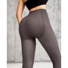 imageChic Me 2Pack Magic Fleece Lined Leggings 2025 Thermal Pantyhose High Waist Leggings TightsNo Fleece  Blackbrown