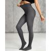 imageChic Me 2Pack Magic Fleece Lined Leggings 2025 Thermal Pantyhose High Waist Leggings TightsNo Fleece  Blackgray