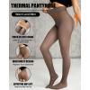 imageChic Me 2Pack Magic Fleece Lined Leggings 2025 Thermal Pantyhose High Waist Leggings TightsThick Fleece  Blackbrown