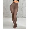 imageChic Me 2Pack Magic Fleece Lined Leggings 2025 Thermal Pantyhose High Waist Leggings TightsThick Fleece  Blackbrown