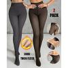 imageChic Me 2Pack Magic Fleece Lined Leggings 2025 Thermal Pantyhose High Waist Leggings TightsThick Fleece  Blackgray