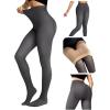 imageChic Me 2Pack Magic Fleece Lined Leggings 2025 Thermal Pantyhose High Waist Leggings TightsThick Fleece  Blackgray
