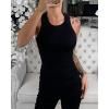 imageCHICME Womens 2 Piece Sleeveless Tank Tops Summer Casual Basic Ribbed Fitted Thick Strap Racerback Top2pcs  Blackarmy Green