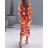 imageCHICME Womens Bodycon Long Sleeve Dress Casual Plunge V Neck Ruched Midi Dress 2025 Fall Bodycon Slit Office Work Dresses