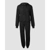 imageCHICME BEST SHOPPING DEALS Chic Me 2 Piece Jogger Set Long Sleeve Hoodie Pullover Tops Tracksuit Athletic Fall 0utfitsBlack