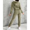 imageCHICME BEST SHOPPING DEALS Chic Me 2 Piece Jogger Set Long Sleeve Hoodie Pullover Tops Tracksuit Athletic Fall 0utfitsGreen