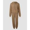 imageCHICME BEST SHOPPING DEALS Chic Me 2 Piece Jogger Set Long Sleeve Hoodie Pullover Tops Tracksuit Athletic Fall 0utfitsKhaki