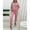 imageCHICME BEST SHOPPING DEALS Chic Me 2 Piece Jogger Set Long Sleeve Hoodie Pullover Tops Tracksuit Athletic Fall 0utfitsPink