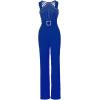 imageCHICME Women Multi Strap Sleeveless Jumpsuit Sparkle Rhinestone Rompers Dressy Jumpsuits for Women Evening PartyBlue