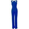 imageCHICME Women Multi Strap Sleeveless Jumpsuit Sparkle Rhinestone Rompers Dressy Jumpsuits for Women Evening PartyBlue