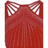 imageCHICME Women Multi Strap Sleeveless Jumpsuit Sparkle Rhinestone Rompers Dressy Jumpsuits for Women Evening PartyWine Red