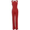 imageCHICME Women Multi Strap Sleeveless Jumpsuit Sparkle Rhinestone Rompers Dressy Jumpsuits for Women Evening PartyWine Red