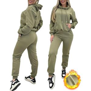 imageCHICME BEST SHOPPING DEALS Chic Me 2 Piece Jogger Set Long Sleeve Hoodie Pullover Tops Tracksuit Athletic Fall 0utfitsGreen