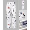 imageCHICME Womens Pajamas Sets 2 Piece Long Sleeve Lounge Set 2025 Loose Pants Pj Sets Loungewear with PocketsFloral White