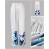 imageCHICME Womens Pajamas Sets 2 Piece Long Sleeve Lounge Set 2025 Loose Pants Pj Sets Loungewear with PocketsRbutterfly White