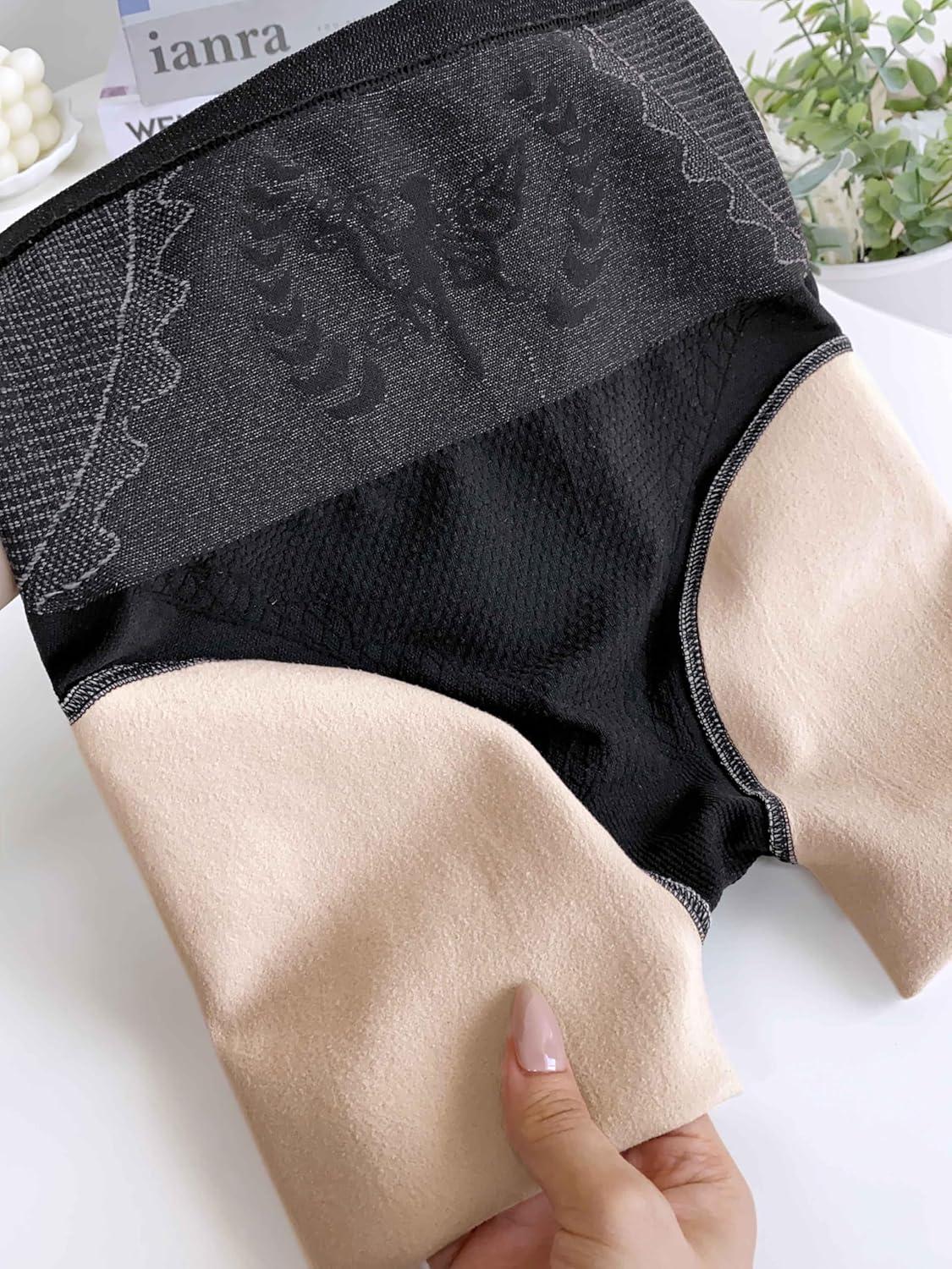 imageCHICME Womens High Waist Butt Lifting Tights 2025 Transparent Thermal Pantyhose Leggings Fleece Lined PantsBlack
