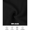 imageCHICME Quarter Zip Pullover Sweaters for Women 2025 Long Sleeve Fitted Sweater Casual Ribbed Knit TopsBlack