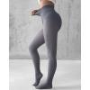 imageCHICME Womens High Waist Butt Lifting Tights 2025 Transparent Thermal Pantyhose Leggings Fleece Lined PantsGrey