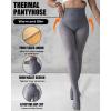 imageCHICME Womens High Waist Butt Lifting Tights 2025 Transparent Thermal Pantyhose Leggings Fleece Lined PantsGrey