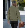 imageCHICME Womens Oversized Sweatshirts 2025 Side Zipper Long Sleeve Pullover Tops Casual Mock Neck Drop Shoulder Fall ShirtsBarmy Green