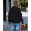 imageCHICME Womens Oversized Sweatshirts 2025 Side Zipper Long Sleeve Pullover Tops Casual Mock Neck Drop Shoulder Fall ShirtsCblack