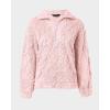 imageCHICME Womens Fuzzy Oversized Sweatshirt Winter Pullover Argyle Pattern Zip Up Pullover Long SleevePink