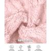 imageCHICME Womens Fuzzy Oversized Sweatshirt Winter Pullover Argyle Pattern Zip Up Pullover Long SleevePink