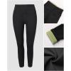 imageCHICME Fleece Lined Leggings Women 2025 Tummy Control Thermal Warm High Waisted Winter Yoga Pants with PocketsAblack